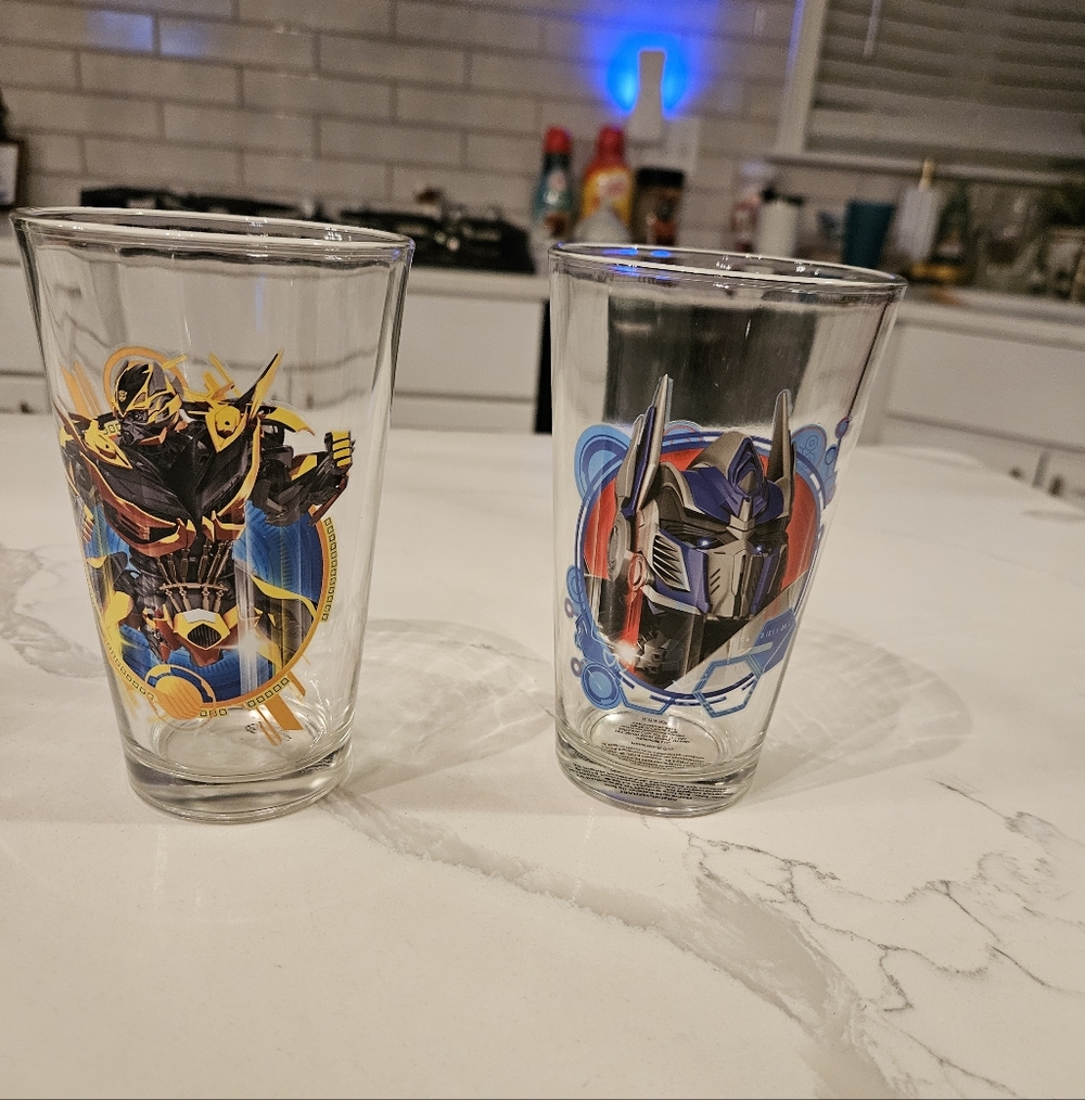 Set of 2 Transformers Glass Tumblers